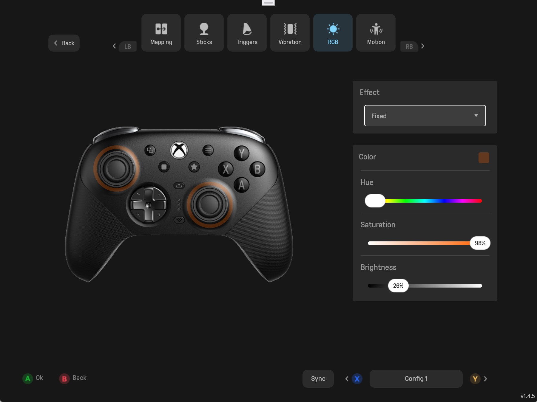 8BitDo Ultimate Software X screenshot
