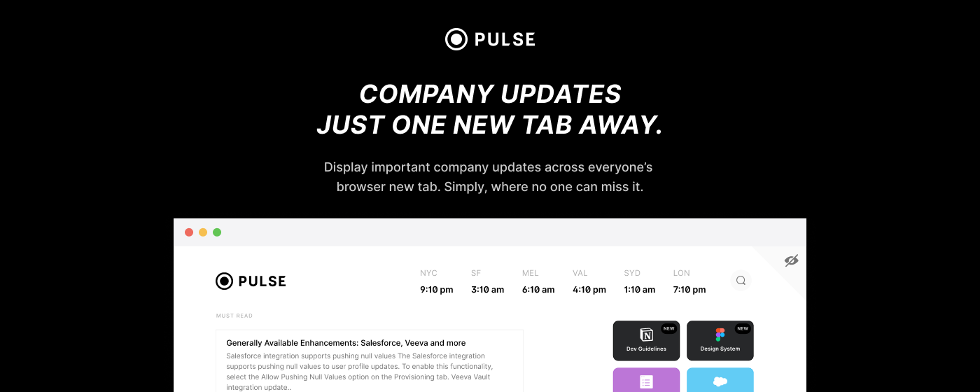 Pulse Start Page - New Tab marquee promo image
