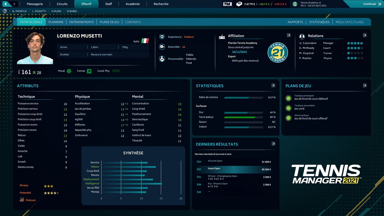 Tennis Manager 2021 screenshot 1