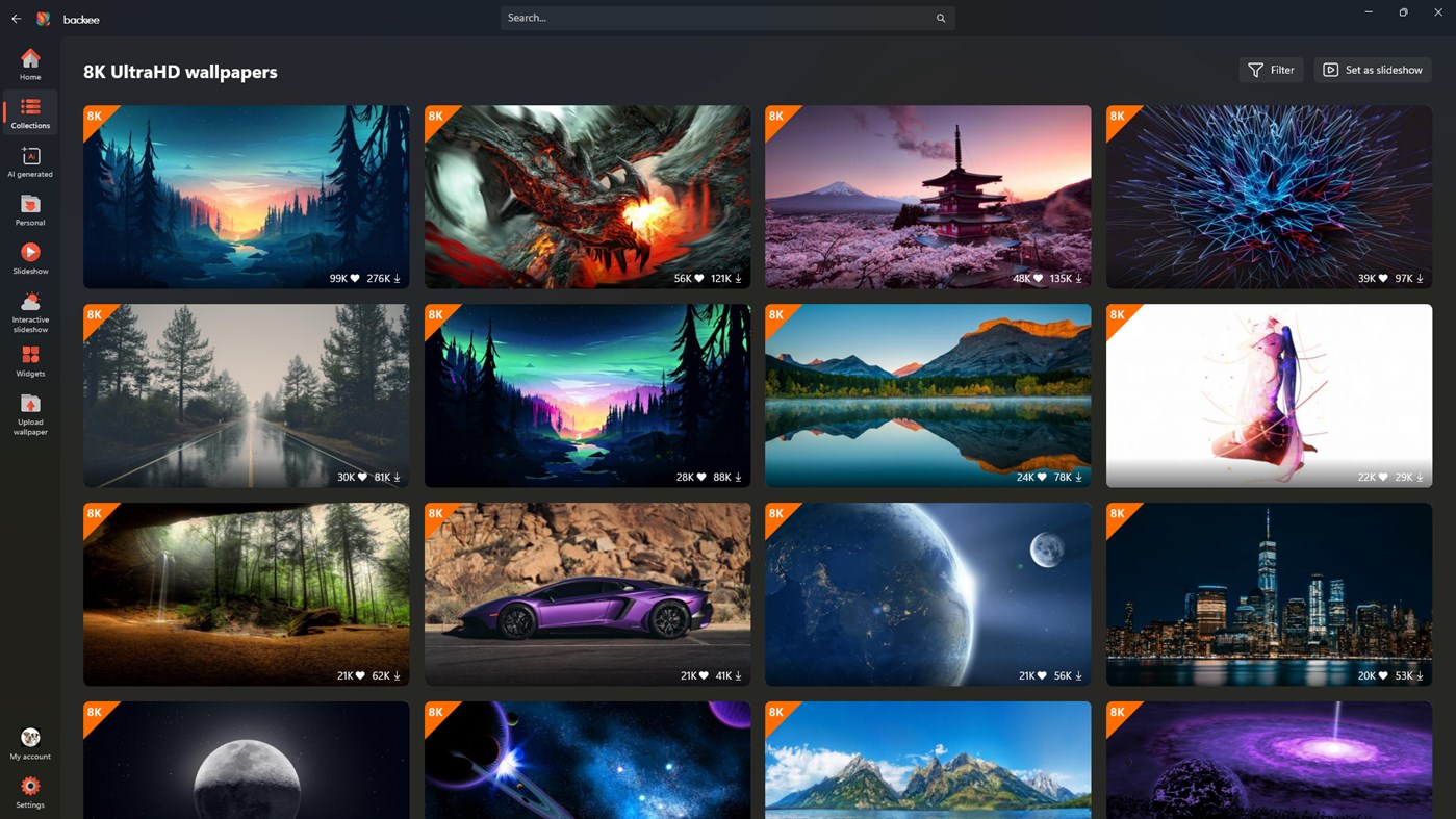 #3. backiee - Wallpaper Studio 10 (Windows) Ved: Good2Create