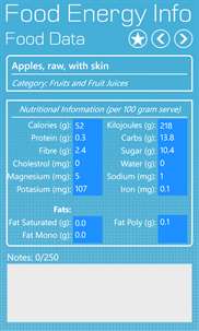 Food Energy Info screenshot 2