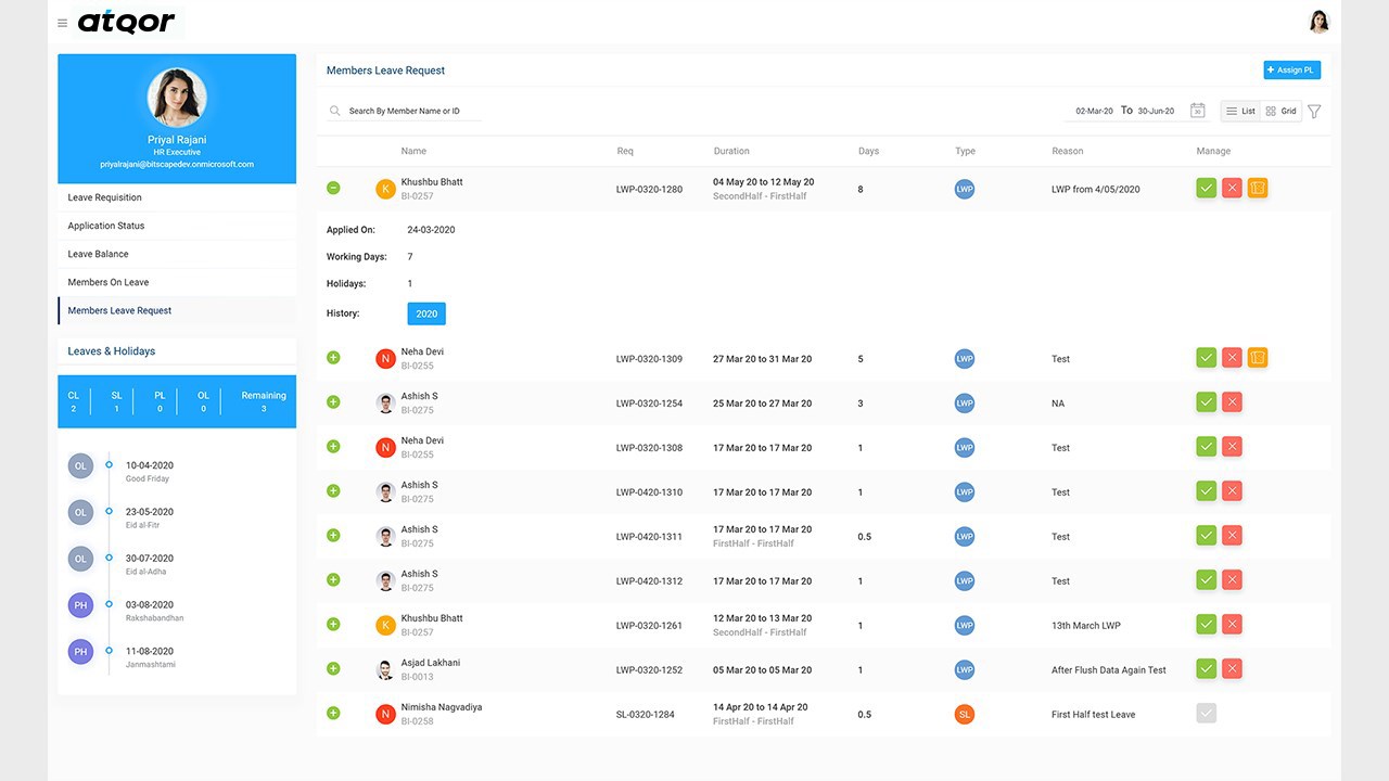Snapshot 4 of Human Resources Management App using Power Apps: 5-Wk Implementation