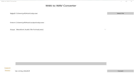 M4A to WAV Converter screenshot 1