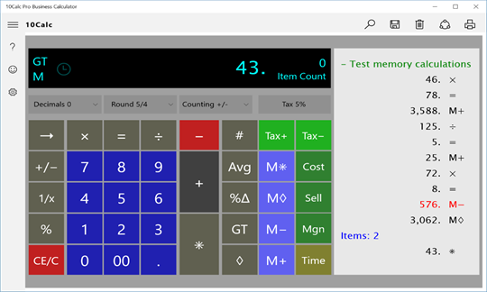 10Calc Business Calculator screenshot 2