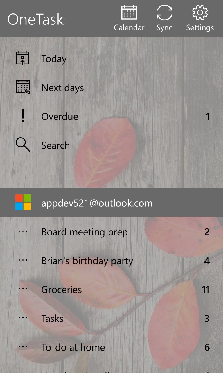 One Task screenshot