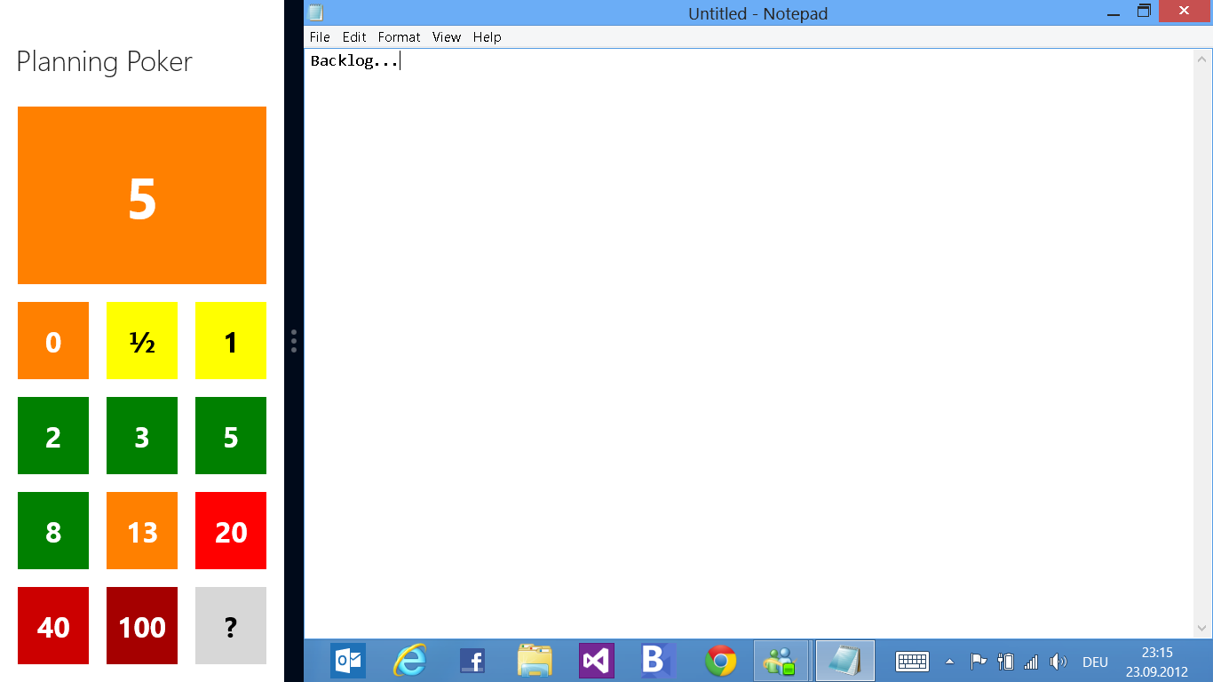 The Planning Poker for Windows 10