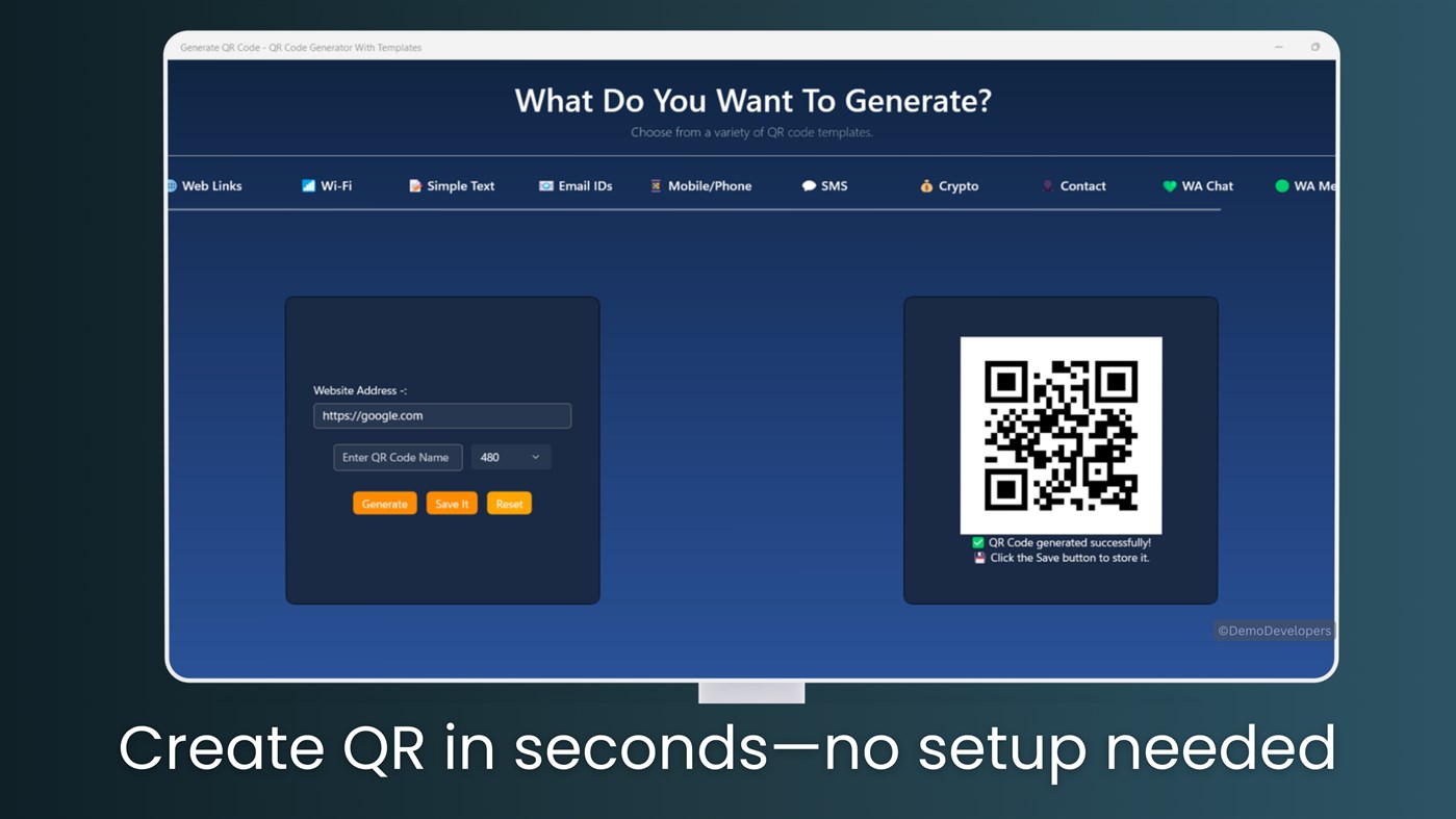#2. QR Code Generator With Templates (Windows) 作者: Demo Developers