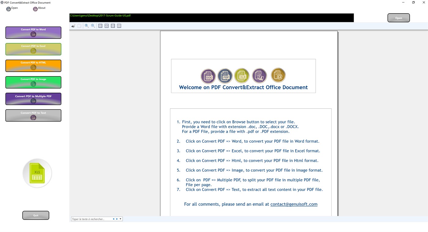 #2. PDF Convert&Extract Office Document (Windows) 由: GenuiSoft IT