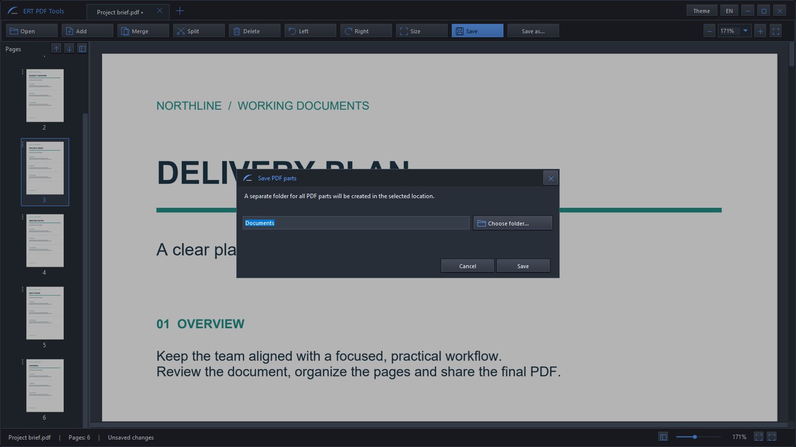 ERT PDF Tools — Merge & Split screenshot