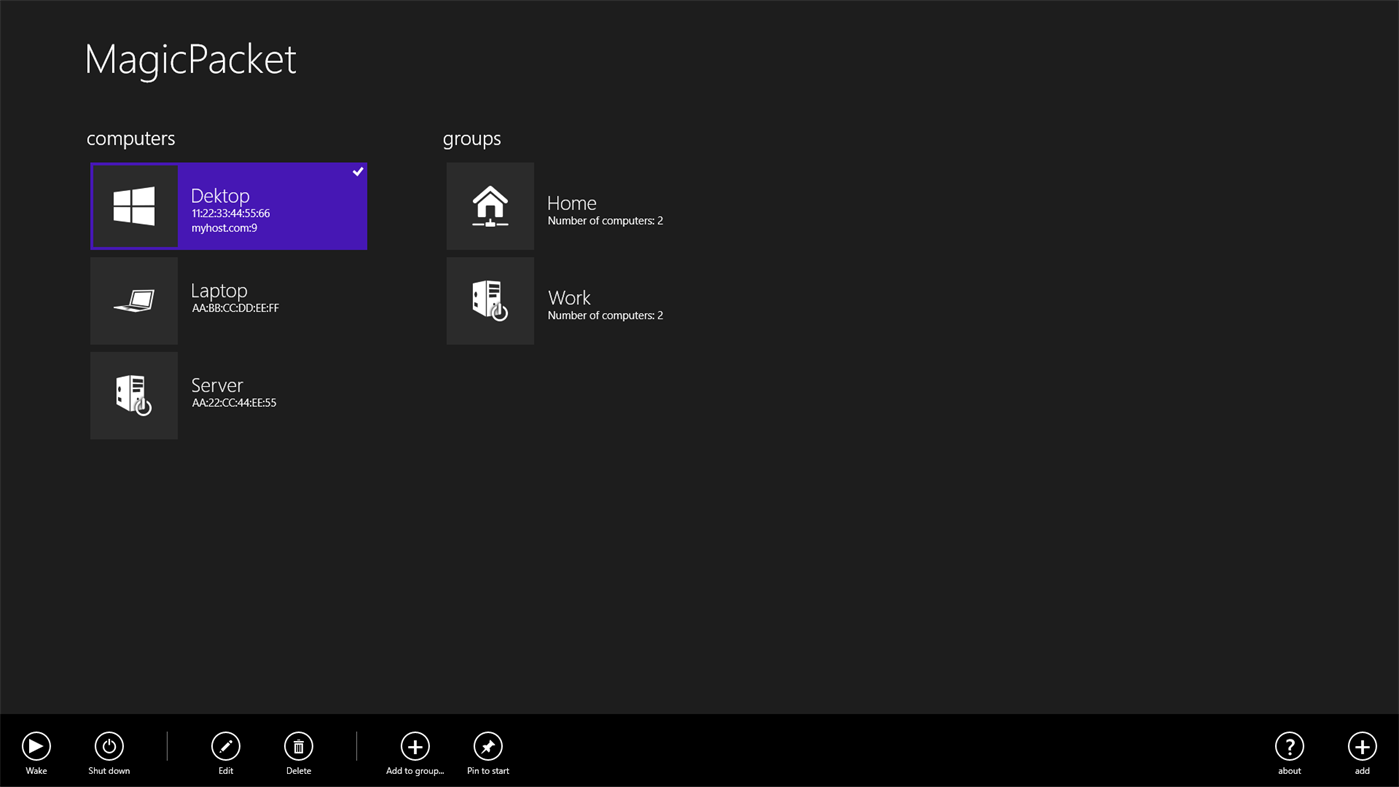 #1. MagicPacket (Windows) 由: DecaTec