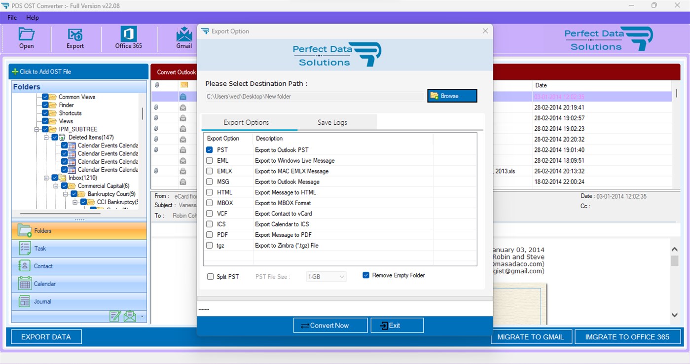 #6. OST To PST Converter Software (Windows) Bởi: Perfect Data Solutions