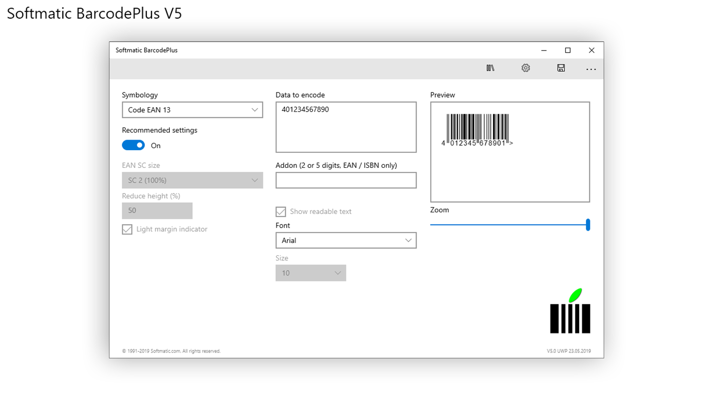#1. Softmatic BarcodePlus (Windows) di: Softmatic GmbH