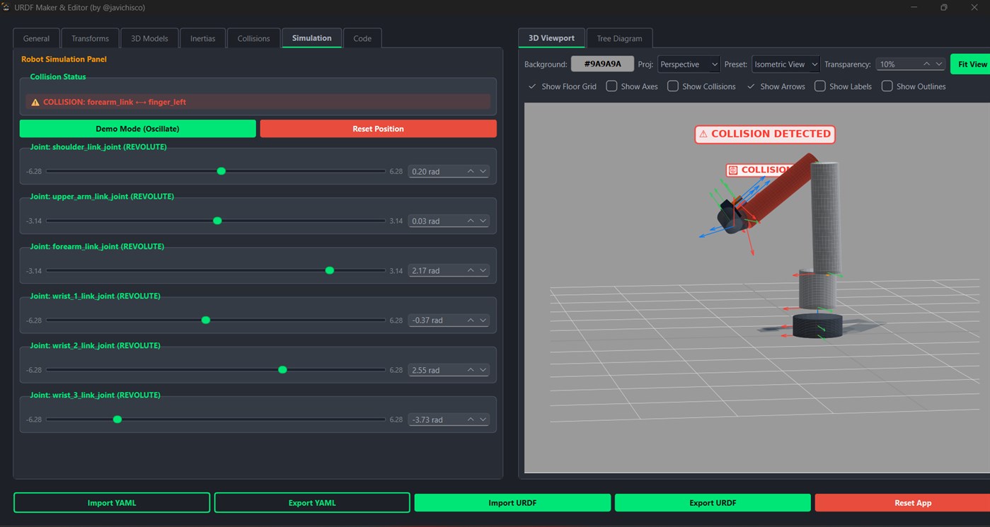 #6. URDF Maker (Windows) De: javichisco
