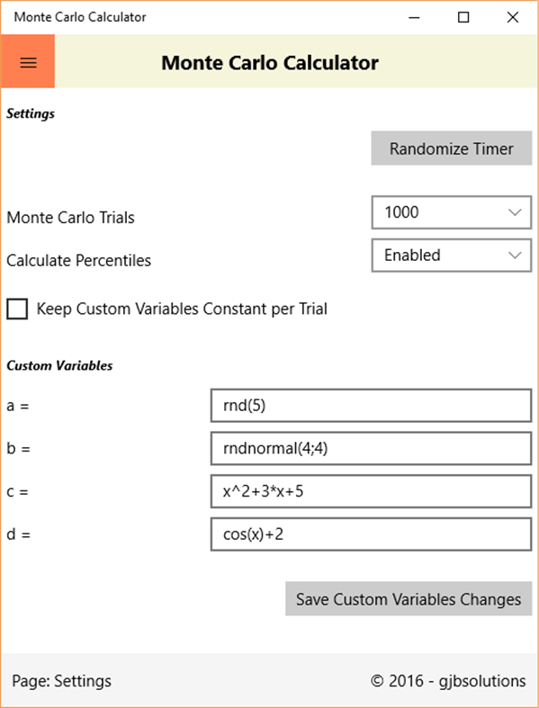#4. Monte Carlo Calculator (Windows) Podle: gjbsolutions