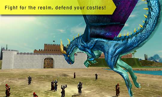 Flying Dragon Simulator 3D - War of Castles screenshot 4