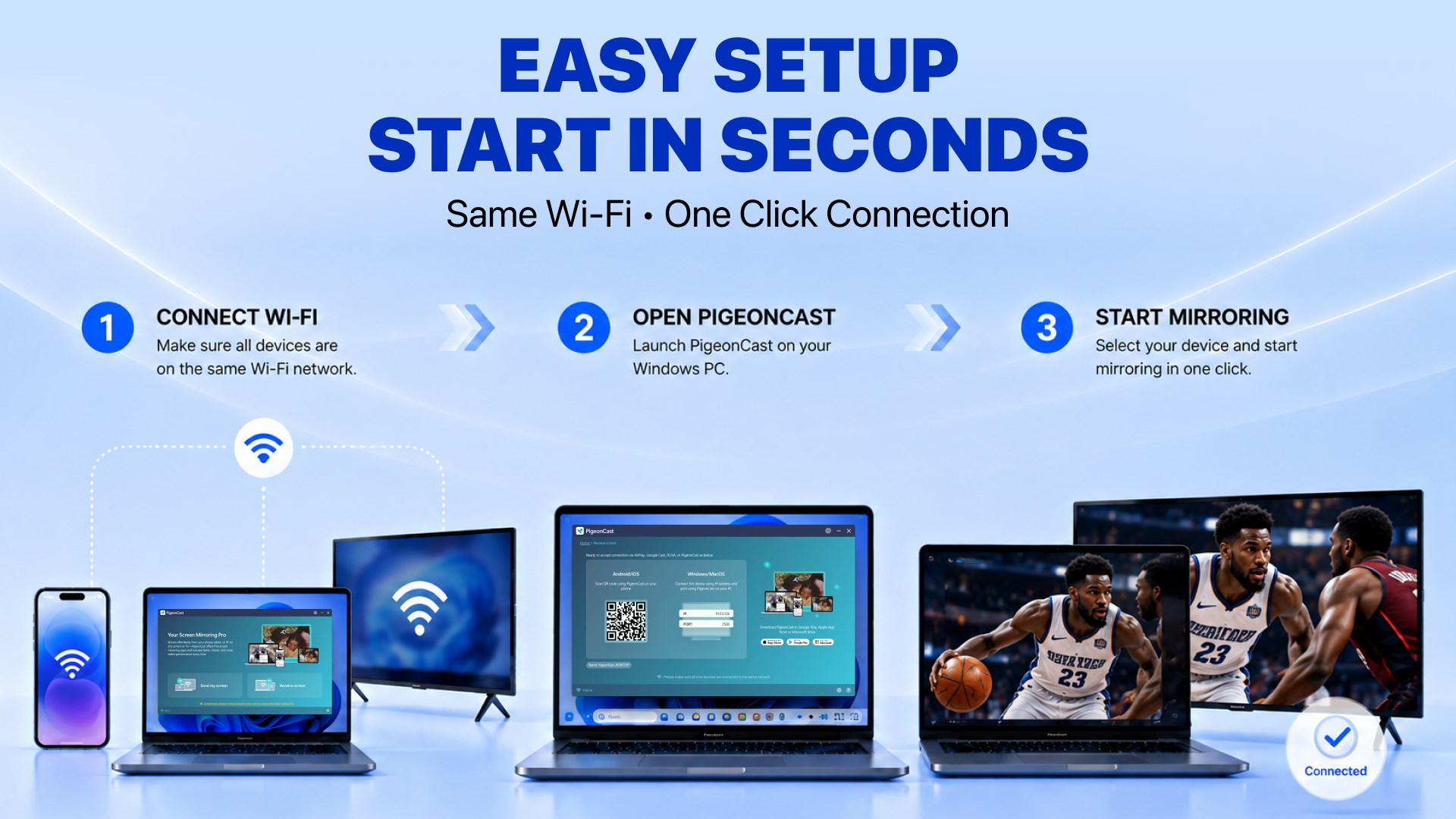 PigeonCast - Cast Phone to PC & TV screenshot