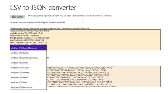 CSV to JSON Converter screenshot 2