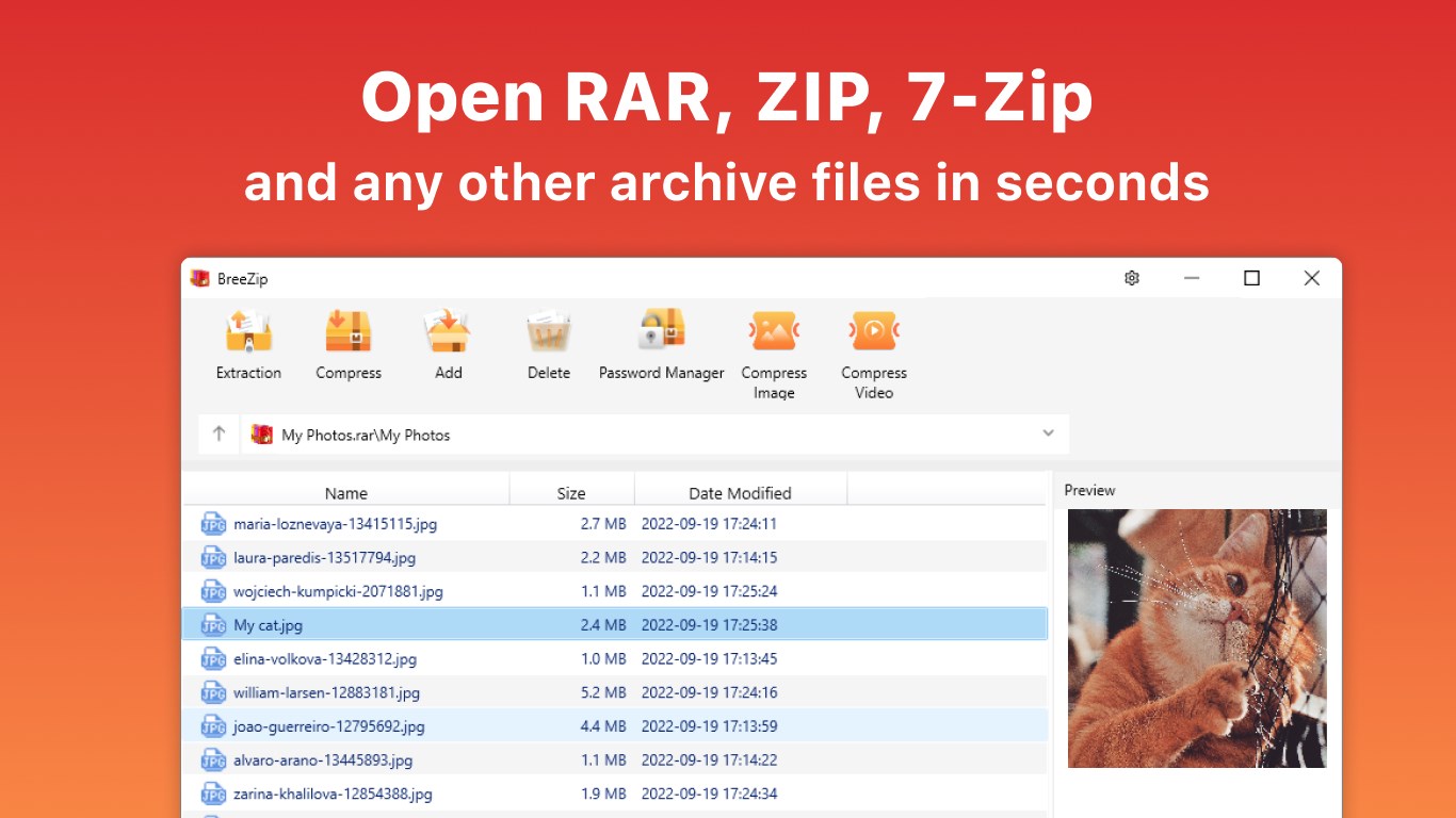 ZIP RAR & 7Z screenshot