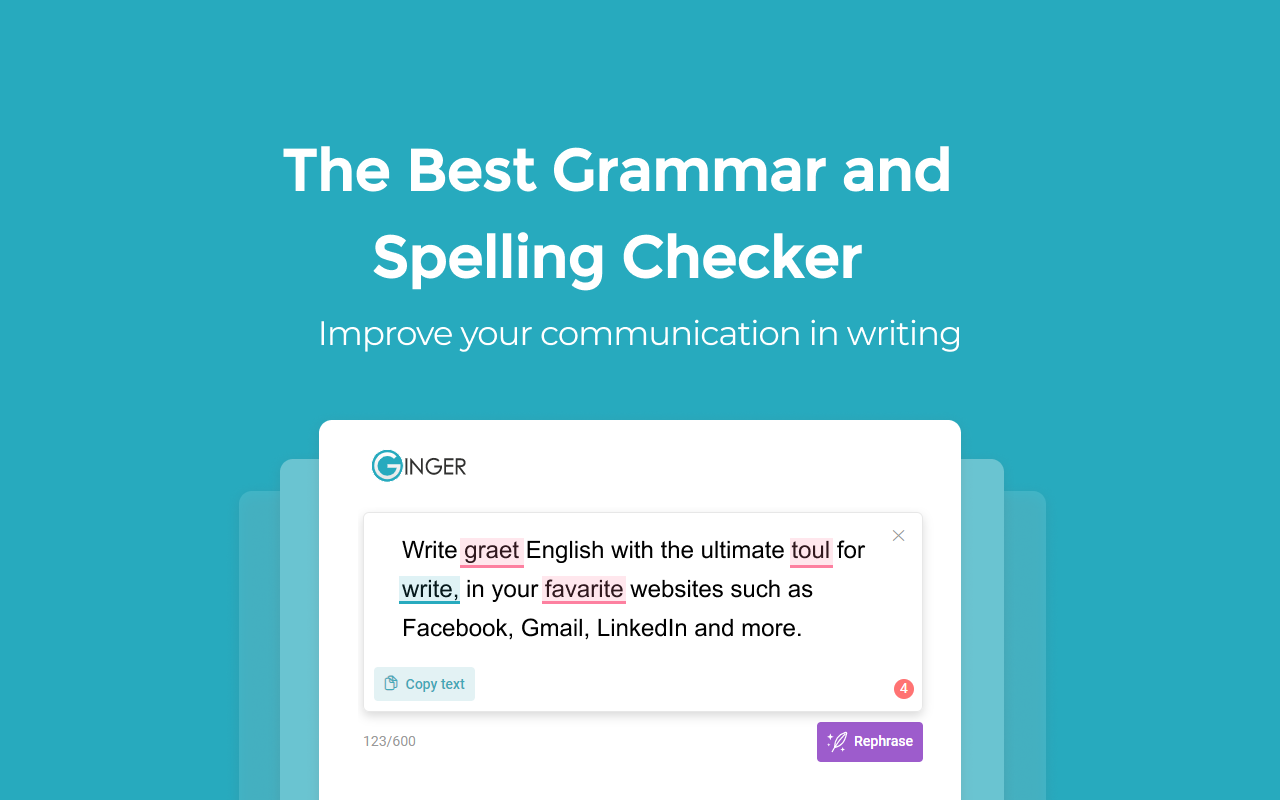 Grammar and Spelling checker by Ginger promo image