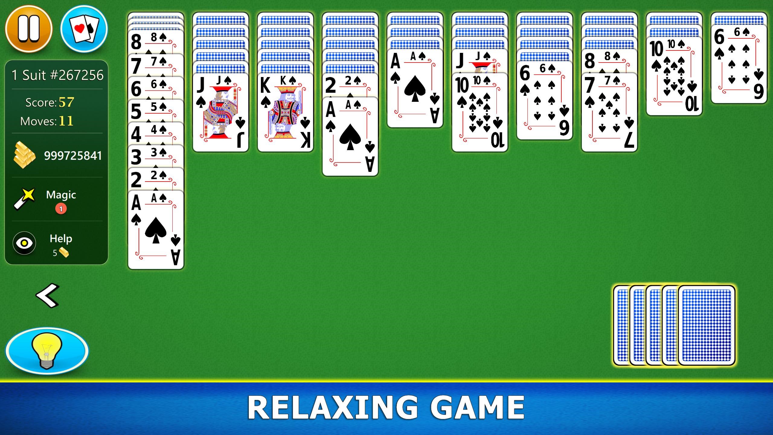 Spider solitaire 4 suits Winning 01 