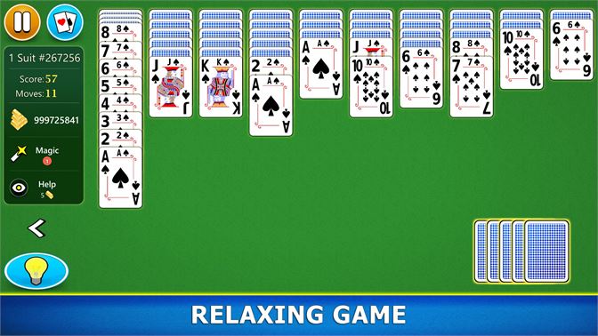 Spider Solitaire for Windows XP Online - played on Samsung Galaxy Tab A8 