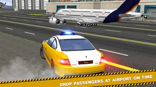Airport Taxi Crazy Drive 3D - City Pick & Drop Sim screenshot 1
