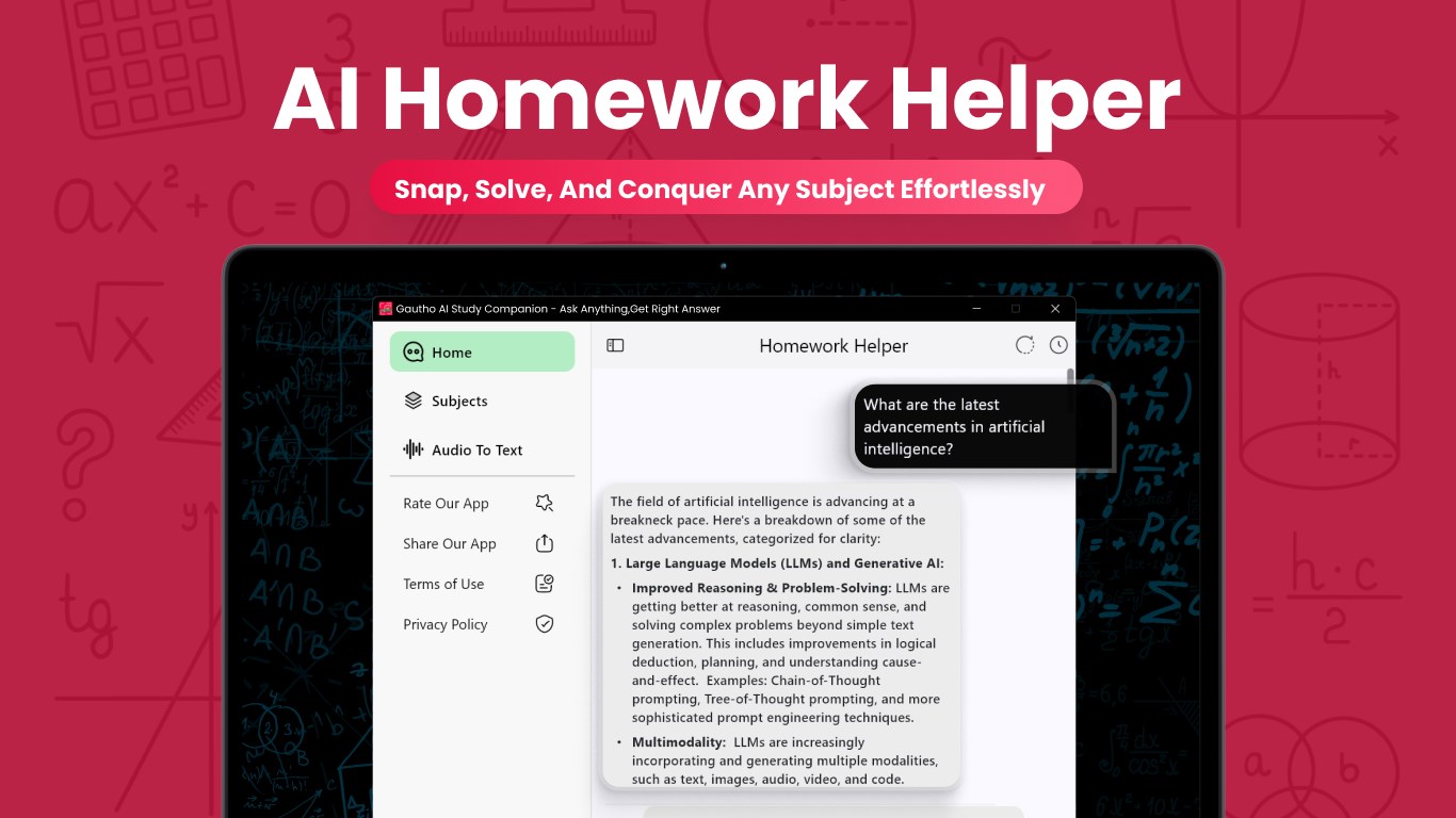 Gautho AI Study Companion - Ask Anything,Get Right Answer screenshot