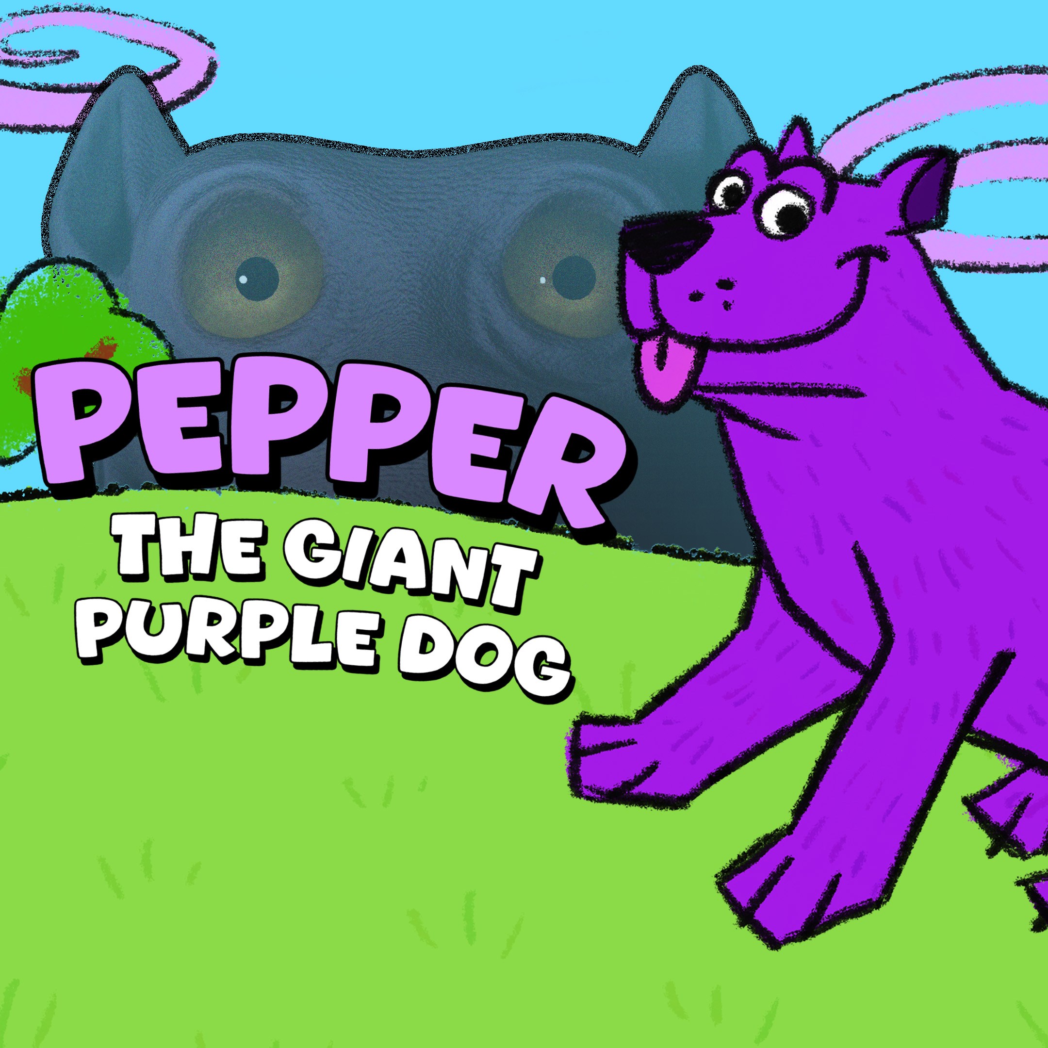 Pepper the Giant Purple Dog