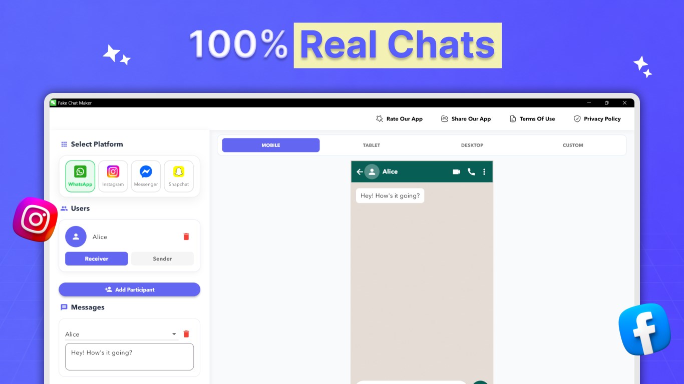 Fake Chat Story Maker – Prank Messages & Chats screenshot