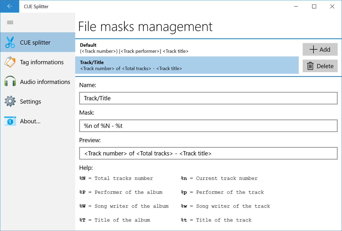 #5. CUE Splitter (Windows) 由: Medieval Software