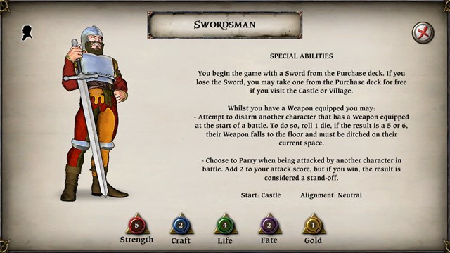 Talisman: Digital Edition - The Swordsman Character Pack screenshot 1