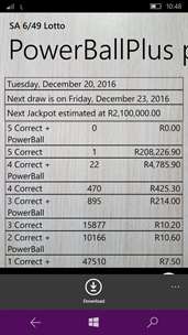 SA 6/49 Lotto screenshot 4