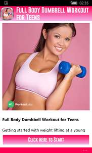 Full Body Dumbbell Workout for Teens screenshot 1