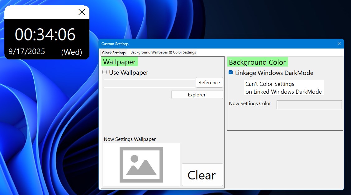 Desktop Widget Digital Clock screenshot