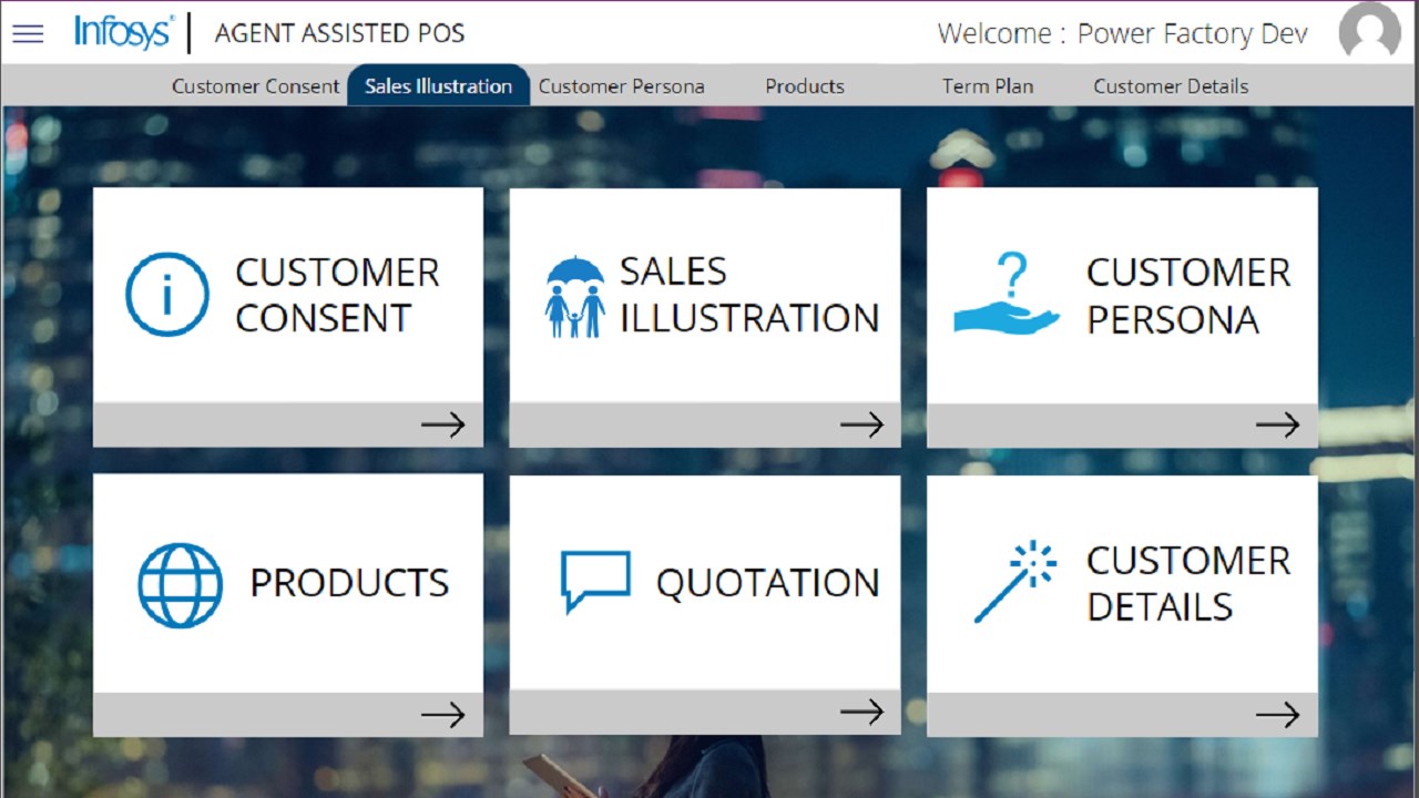 Snapshot 1 of Infosys Agent Assisted POS Solution