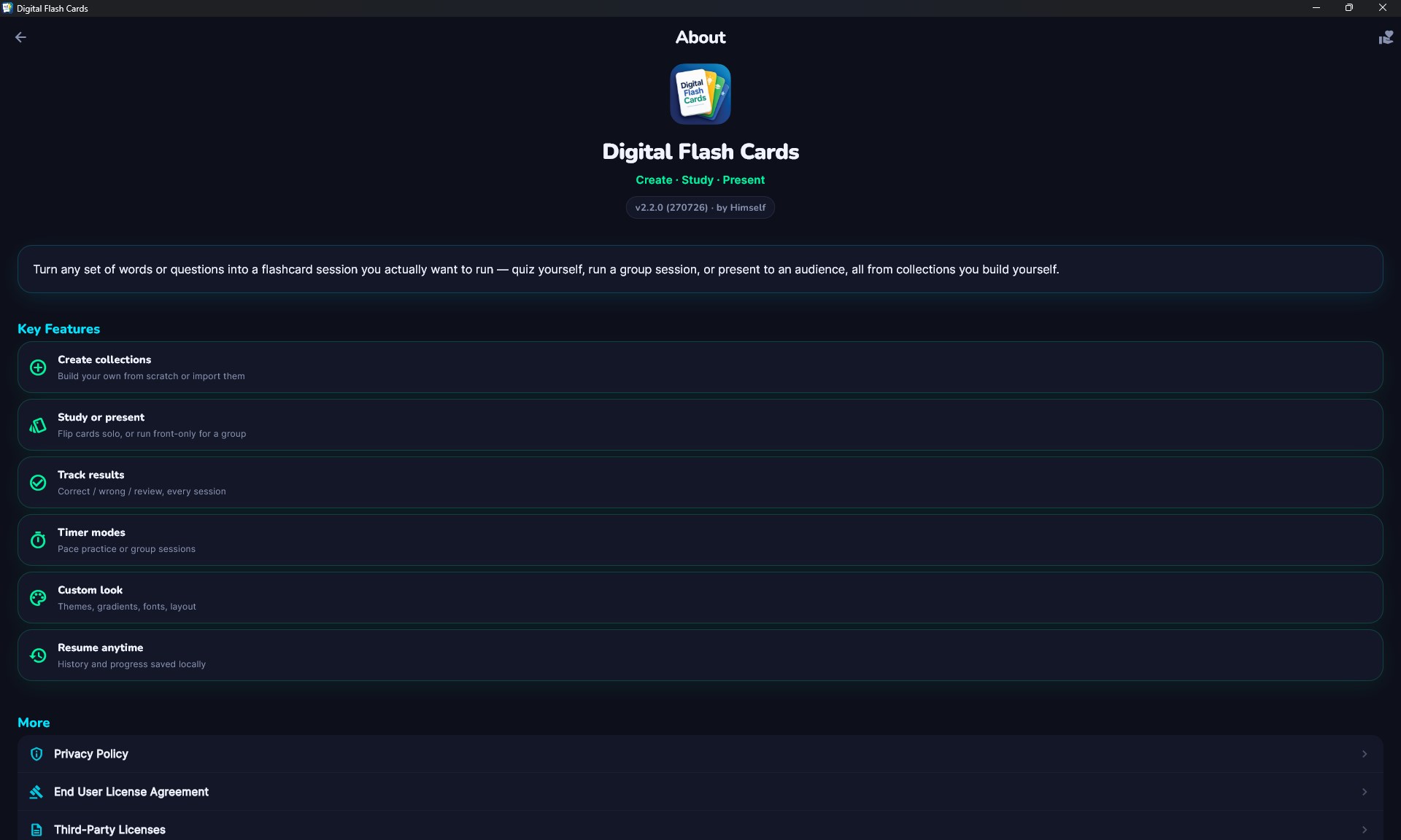 Digital Flash Cards screenshot