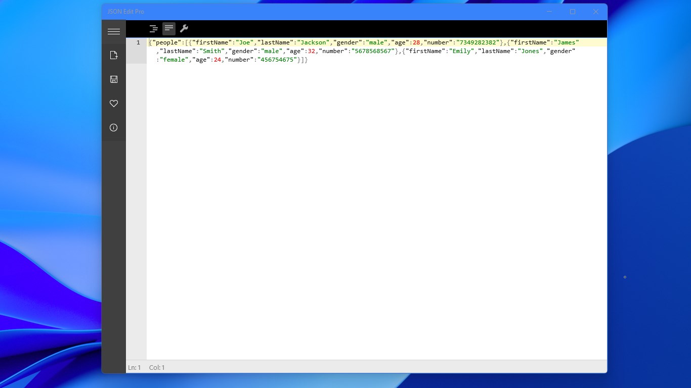 JSON Edit Pro — скачайте и установите в Windows | Microsoft Store