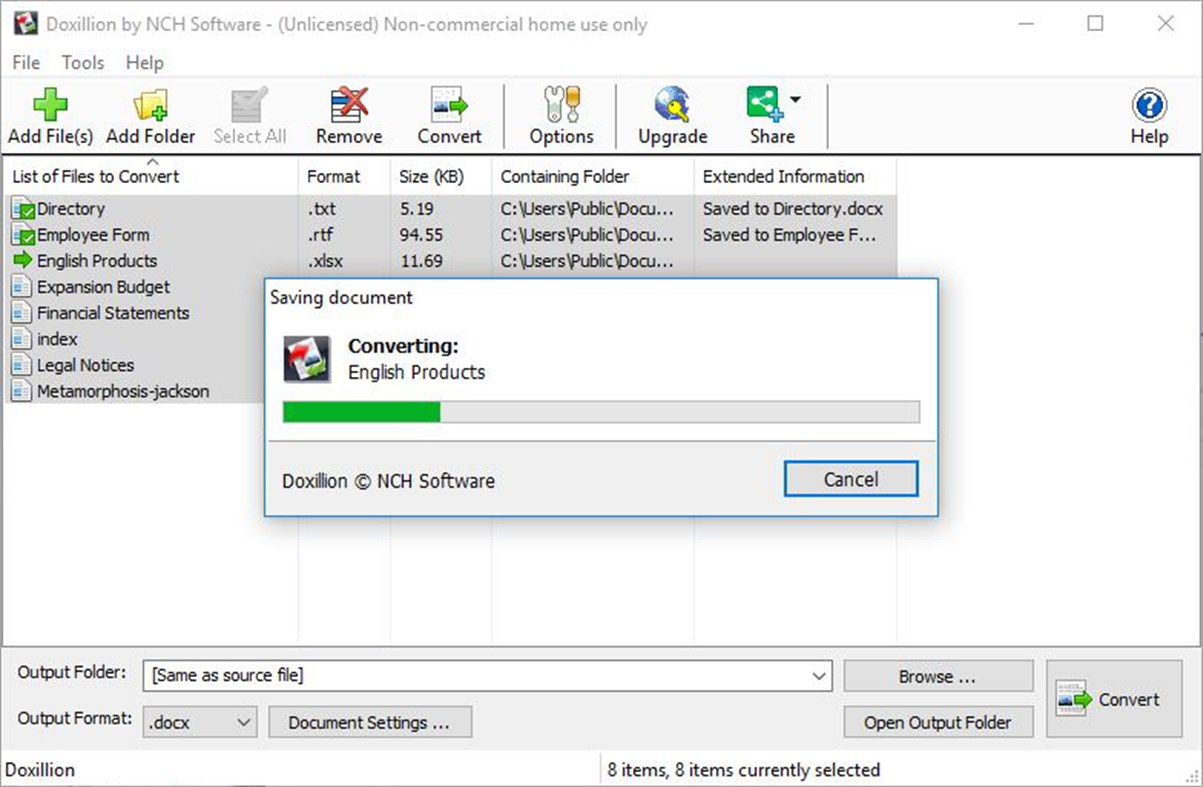 #2. Doxillion Document Converter Express Edition (Windows) Podle: NCH Software