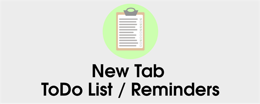 New Tab ToDo List / Reminders marquee promo image