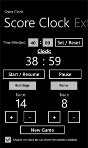 Score Clock screenshot 1