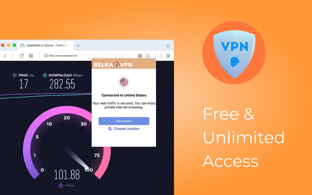 BelkaVPN is VPN, Proxy to Unblock any sites