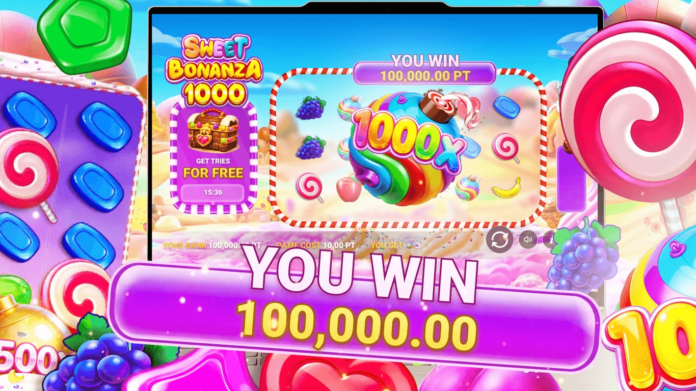 Sweet Bonanza game interface showcasing candy symbols and multipliers