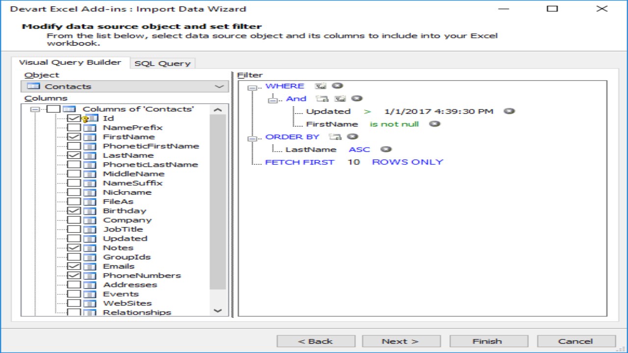 Snapshot 2 of Devart Connector for Google Workspace from Excel