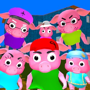 Neighbor Piggy. Obby Family Escape 2D