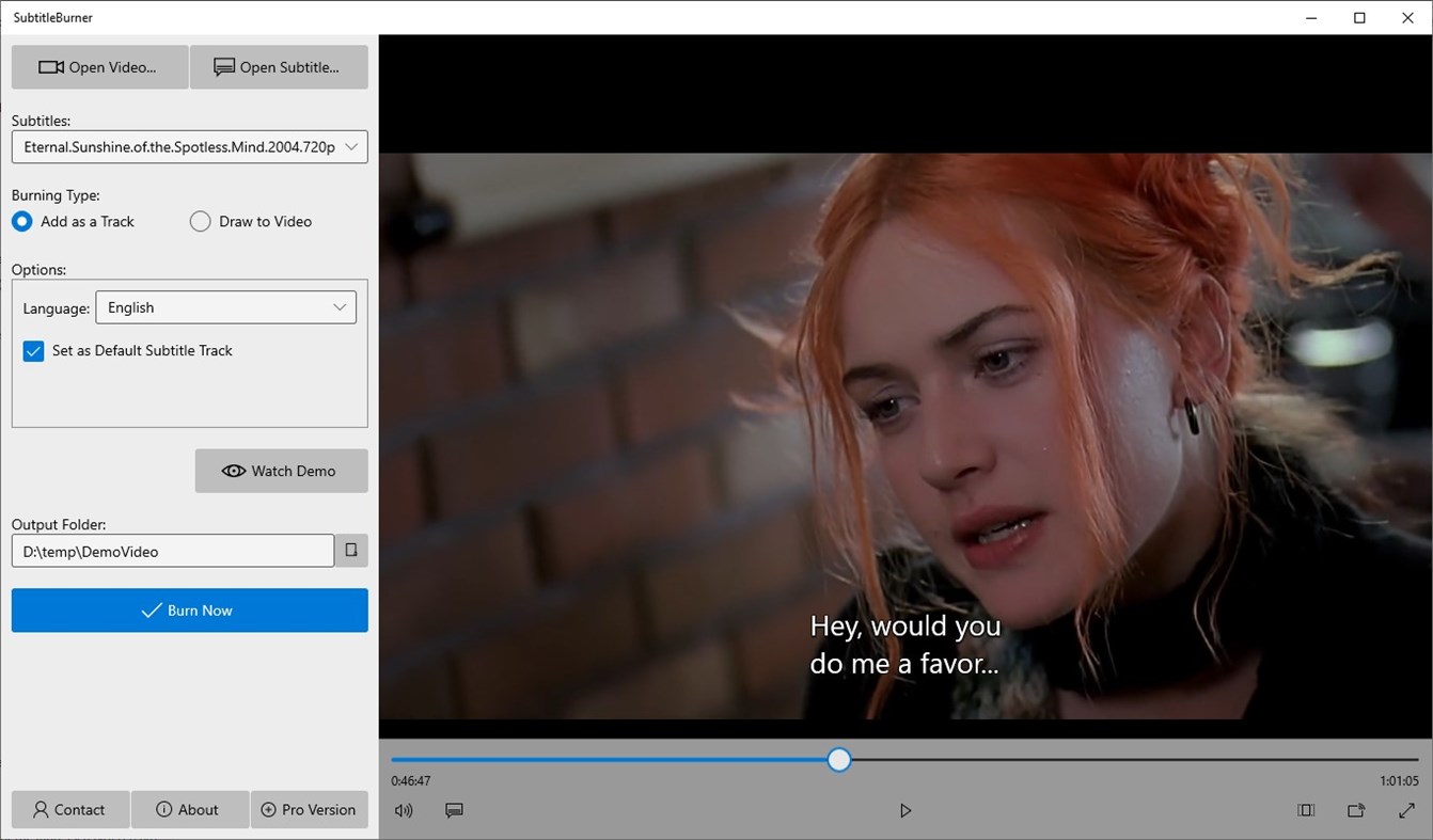 #2. Subtitles Burner (Windows) By: CoderLearn