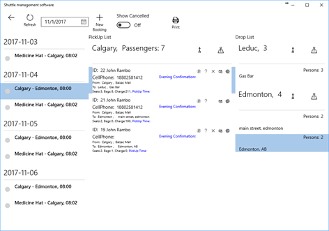 Shuttle management software Screenshots 1