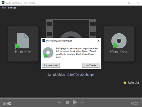 Quick DVD Player screenshot 2