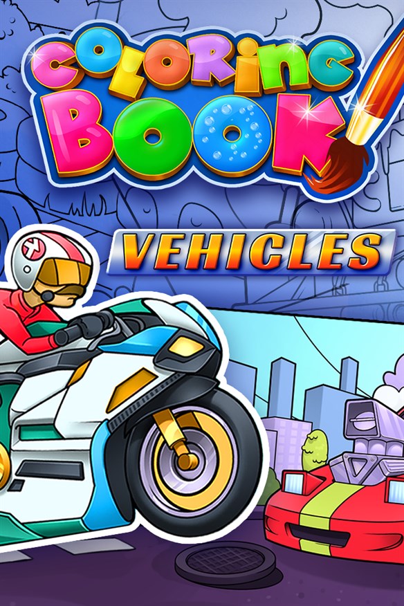 Coloring Book: Vehicles Xbox Series X|S and Xbox One cover art