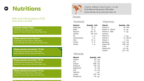 Nutrition database Screenshots 2