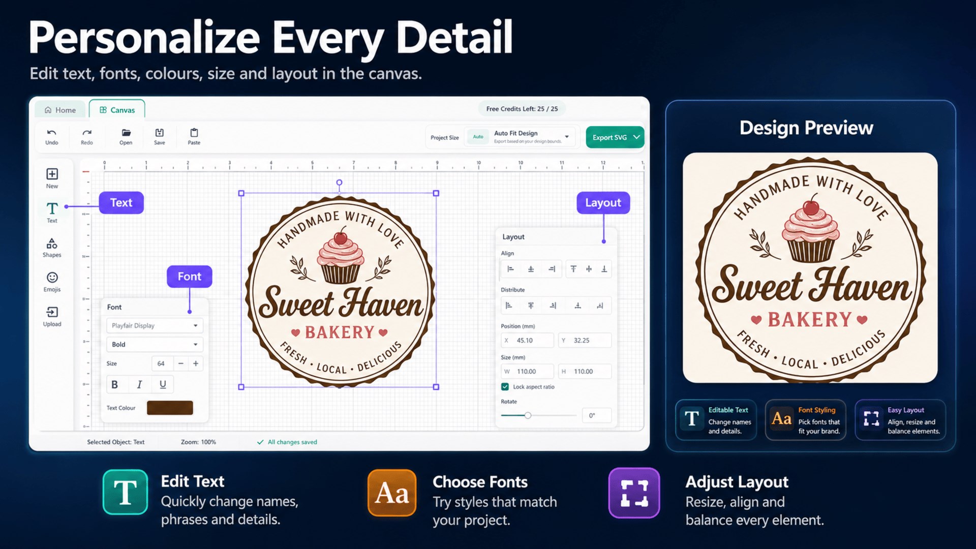 Design SVG Maker & Unlimited Projects, Fonts screenshot